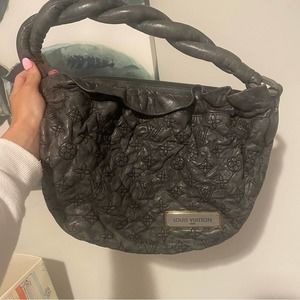 Authentic Louis Vuitton LE Monogram Olympe Nimbus PM Bag in Grey